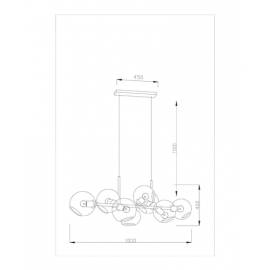 Подвесная люстра Moderli V2170-P Long 8*E27*60W
