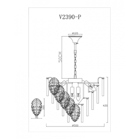 Хрустальная подвесная люстра Moderli V2390-P Radience 12*E14*60W