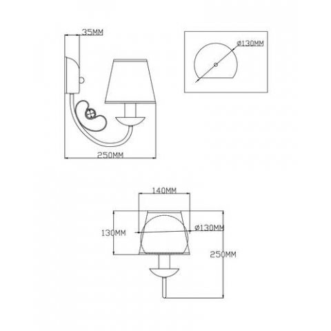Бра Moderli V2490-1W Daniel 1*E14*60W