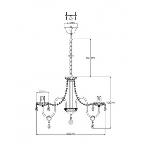 Люстра подвесная Moderli V2510-5P Fettel 5*E14*60W