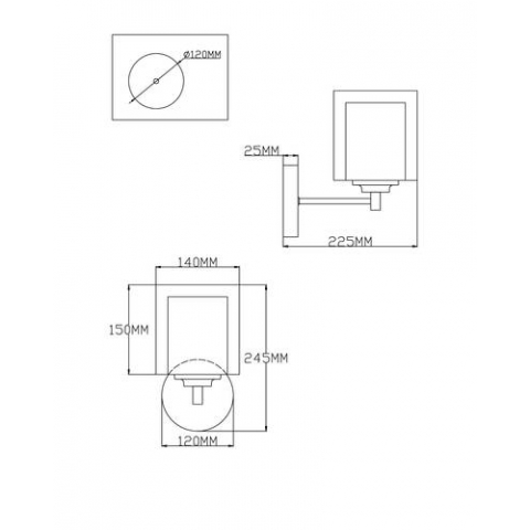 Бра Moderli V2520-1W Maximilian 1*E27*60W