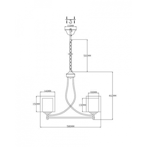 Люстра подвесная Moderli V2521-3P Maximilian 3*E27*60W