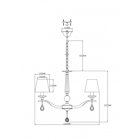Люстра подвесная Moderli V2531-6P Aerton 6*E14*60W