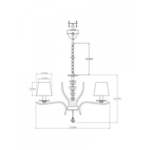 Люстра подвесная Moderli V2551-5P Silvestor 5*E14*60W