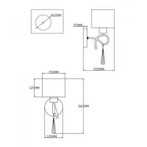 Бра Moderli V2560-1W Chilly 1*E27*60W