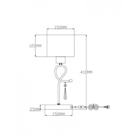 Настольная лампа Moderli V2561-1T Chilly 1*E27*60W
