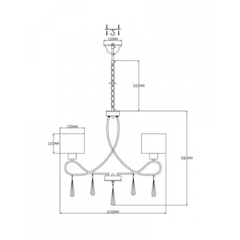 Люстра подвесная Moderli V2563-5P Chilly 5*E27*60W