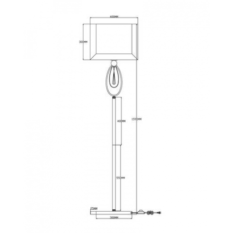 Торшер Moderli V2581-1F Dark 1*E27*60W