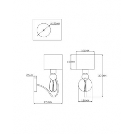 Бра Moderli V2583-1W Dark 1*E14*60W