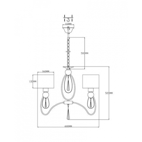 Люстра подвесная Moderli V2584-3P Dark 3*E14*60W