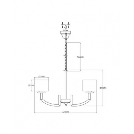 Люстра подвесная Moderli V2590-5P Saudy 5*E14*60W