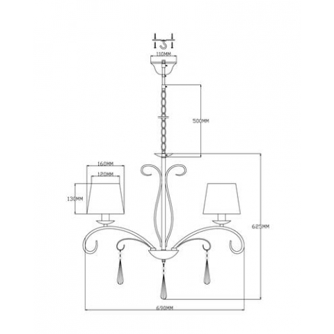 Люстра подвесная Moderli V2601-5P Aramco 5*E14*60W