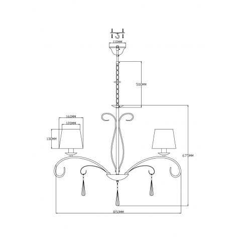 Люстра подвесная Moderli V2602-8P Aramco 8*E14*60W