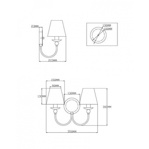 Бра Moderli V2611-2W Feels 2*E14*60W