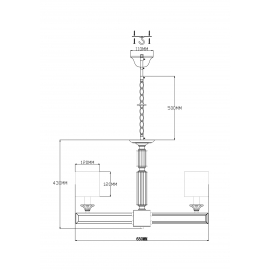 Люстра подвесная Moderli V2622-5P Katar 5*E14*60W
