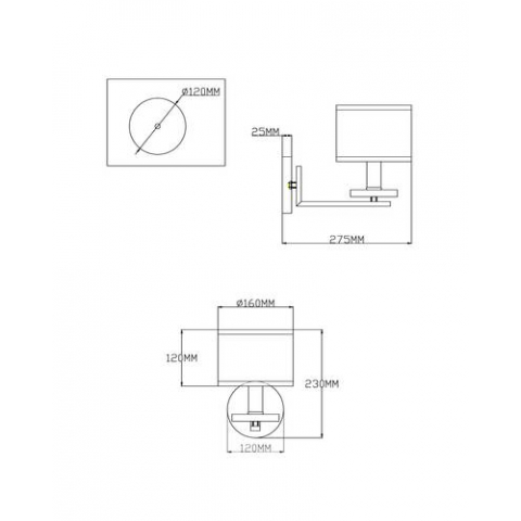 Бра Moderli V2640-1W Trio 1*E14*60W