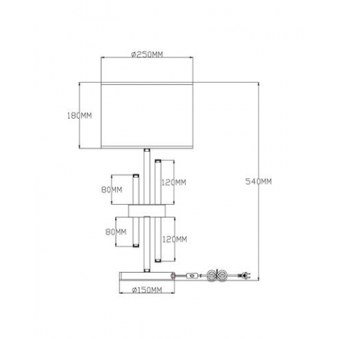 Настольная лампа Moderli V2641-1T Trio 1*E27*60W