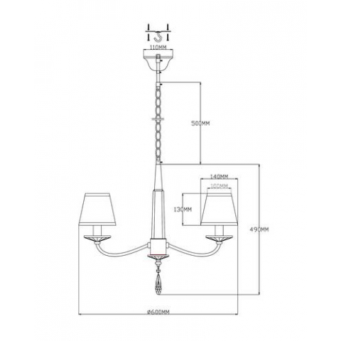 Люстра подвесная Moderli V2661-6P Anita 6*E14*60W