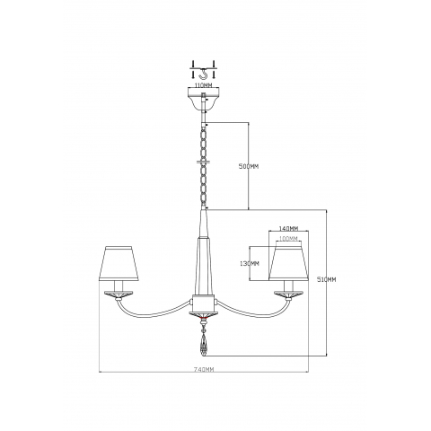 Люстра подвесная Moderli V2662-8P Anita 8*E14*60W