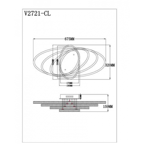 Светодиодная потолочная люстра с пультом Moderli V2721-CL Odisey LED 168W