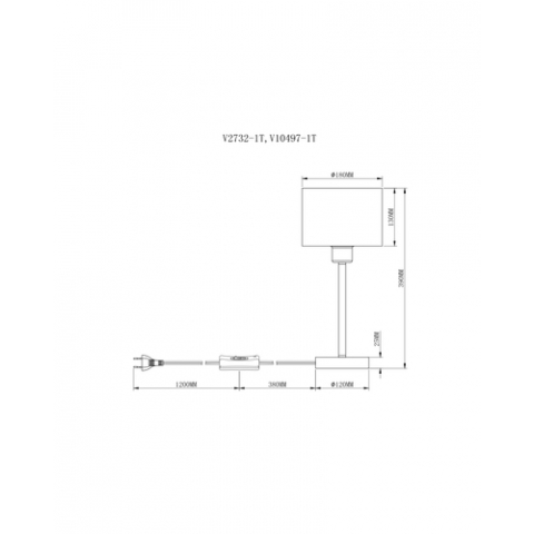 Лампа настольная Moderli V10497-1T Room