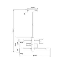 Люстра на штанге Moderli V2740-6CL Lewes 6*LED*5W