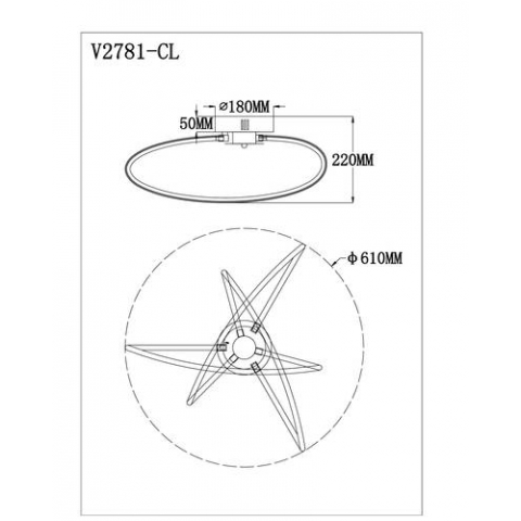 Светодиодная потолочная люстра с пультом Moderli V2781-CL Ello LED 126W