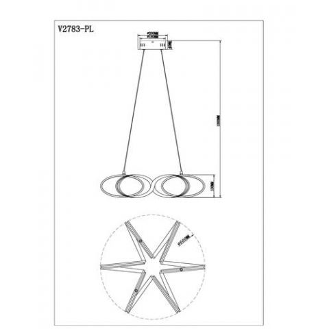 Светодиодная подвесная люстра с пультом Moderli V2783-PL Ello LED 140W