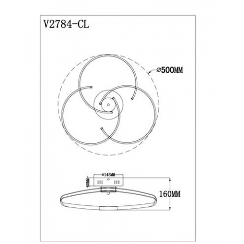 Светодиодная потолочная люстра с пультом Moderli V2784-CL Ello LED 90W