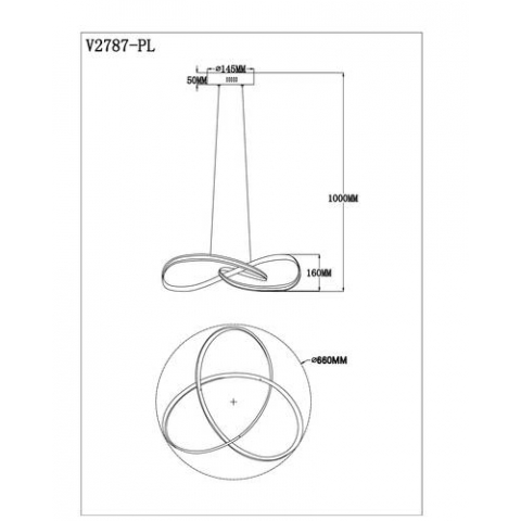 Светодиодная подвесная люстра с пультом Moderli V2787-PL Ello LED 120W