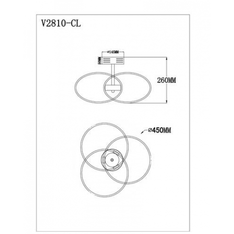 Светодиодная потолочная люстра с пультом Moderli V2810-CL Victory LED 96W