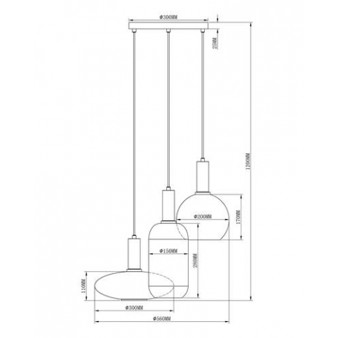 Подвесной светильник Moderli V2892-3P Martin 3*E27*60W
