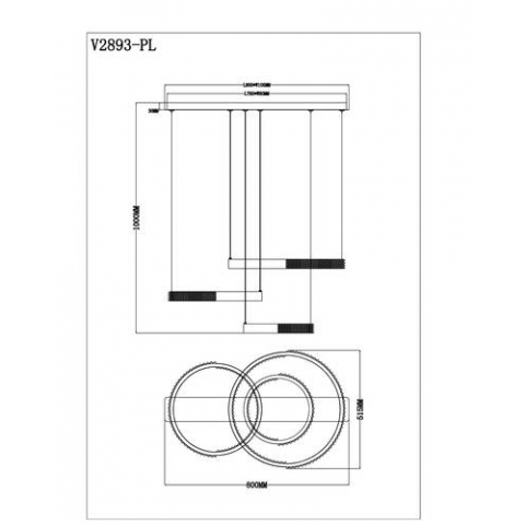 Светодиодный подвесной светильник с пультом Moderli V2893-PL Novas LED 150W