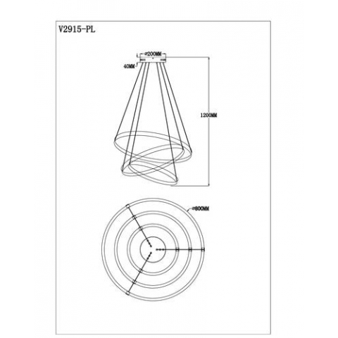 Светодиодная подвесная люстра Moderli V2915-PL Lama LED 174W