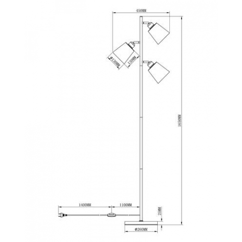 Торшер Moderli V3050-3F Floor 3*E27*60W