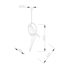 Подвесной светодиодный светильник Moderli V3071-1PL origami Birds 1*LED*6W