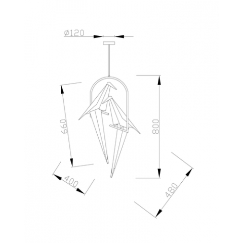 Подвесной светодиодный светильник Moderli V3071-2PL origami Birds 2*LED*6W