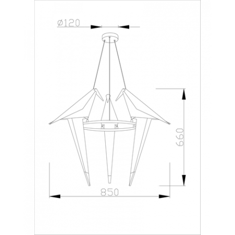 Подвесной светодиодный светильник Moderli V3071-3PL origami Birds 3*LED*6W