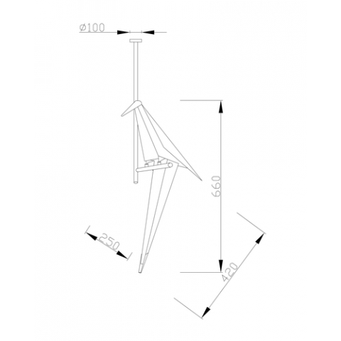 Подвесной светодиодный светильник Moderli V3076-1CL origami Birds 1*LED*6W