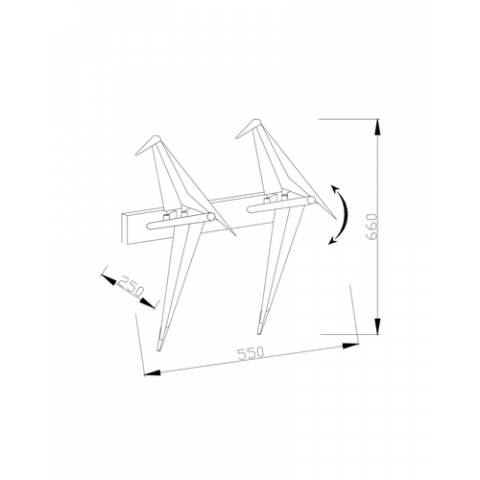 Бра светодиодное Moderli V3076-2WL origami Birds 2*LED*6W