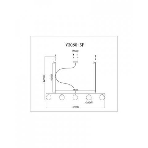 Подвесной светильник Moderli V3080-5P Sector