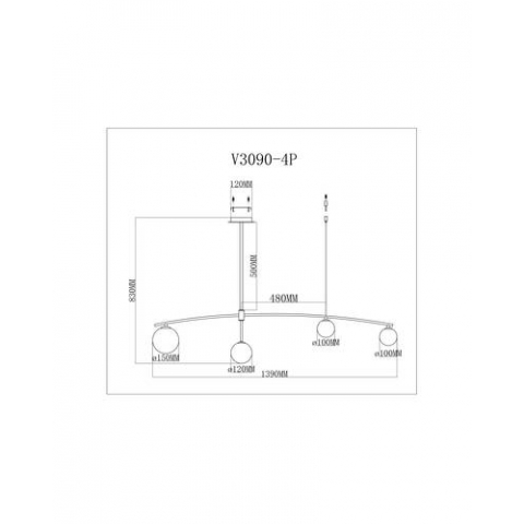 Подвесной светильник Moderli V3090-4P Sierro