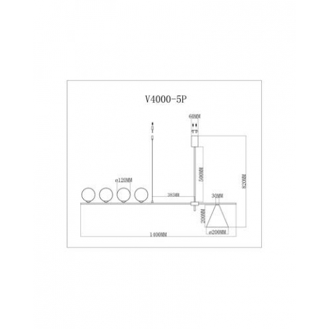 Подвесной светильник Moderli V4000-5P Holly