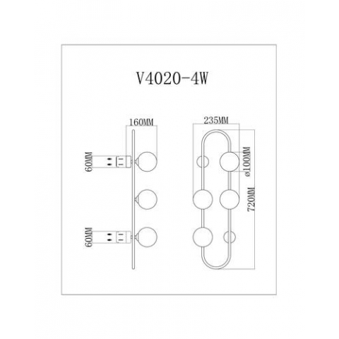 Настенный светильник Moderli V4020-4W Krona