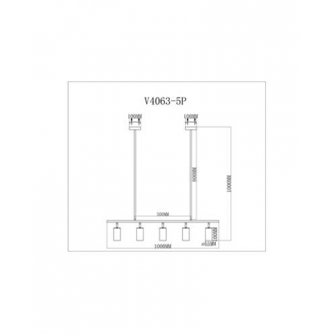 Подвесной светильник Moderli V4063-5P Section