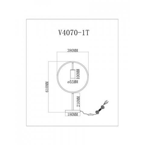 Настольная лампа Moderli V4070-1T Sachara