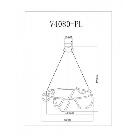 Подвесной светодиодный светильник Moderli V4080-PL True