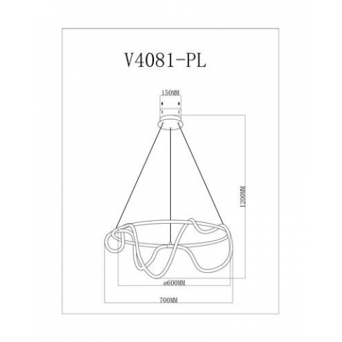 Подвесной светодиодный светильник Moderli V4081-PL True