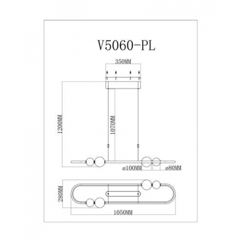 Светодиодный подвесной светильник Moderli V5060-PL Eclipce