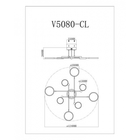 Светодиодная люстра на штанге Moderli V5080-CL Arista